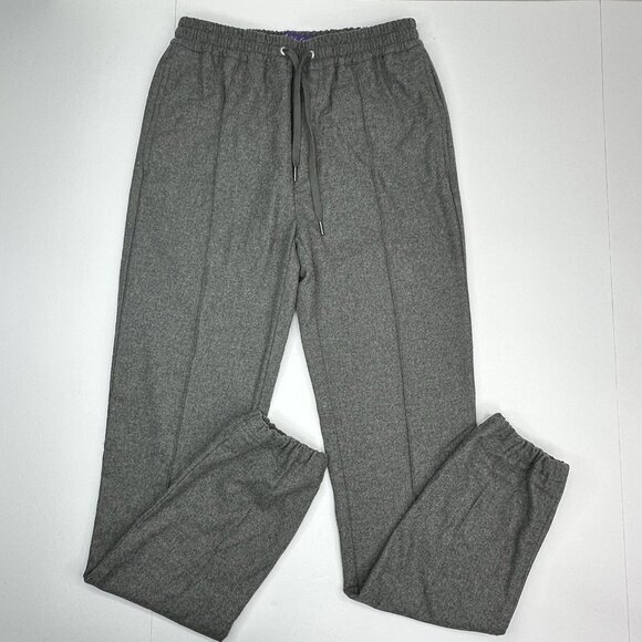 Ralph Lauren Purple Label Men's Gray Wool‎ Quiet Luxury Joggers 30/W27/L32 - Picture 1 of 14